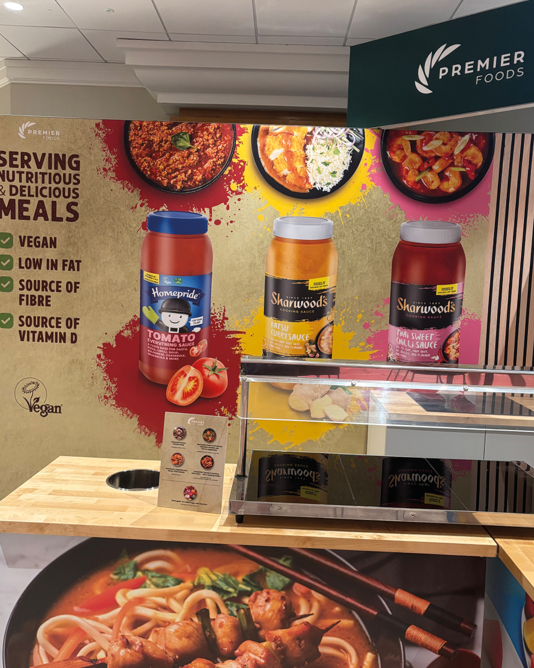 Serving nutritious and delicious meals graphic wall