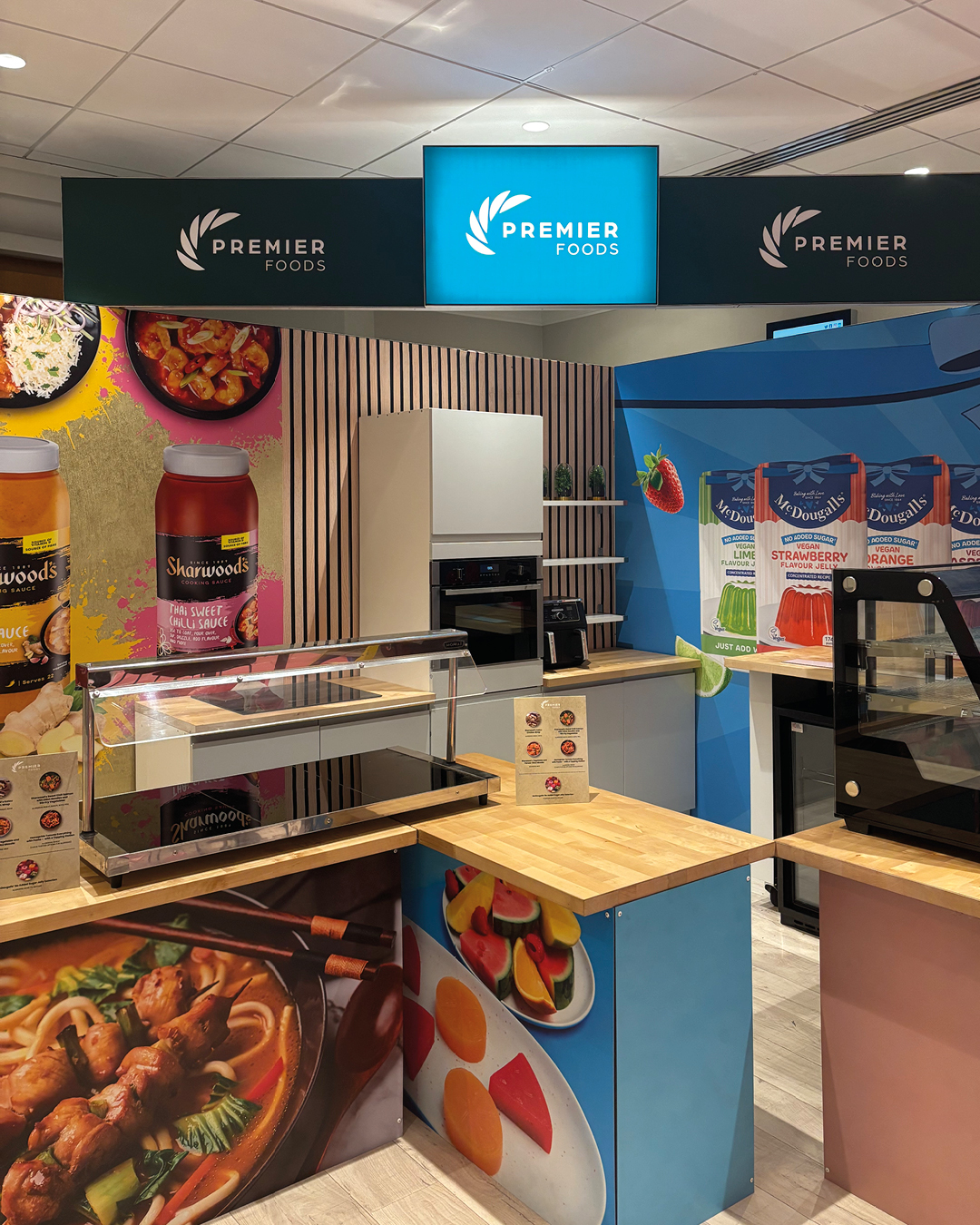 Premier Foods stand at the LACA School Food Show